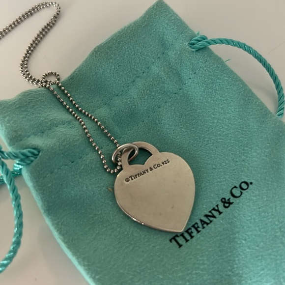 Authentic Tiffany Necklace big Heart authentic chain as well - Picture 2 of 2